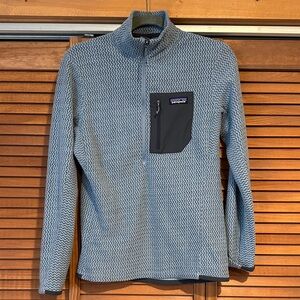 Patagonia R1 Blue Sweater 1/4 zip